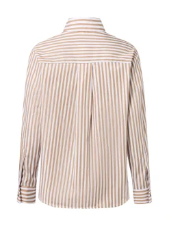 Marie Lund Collection Damen Hemdbluse in melange weiß