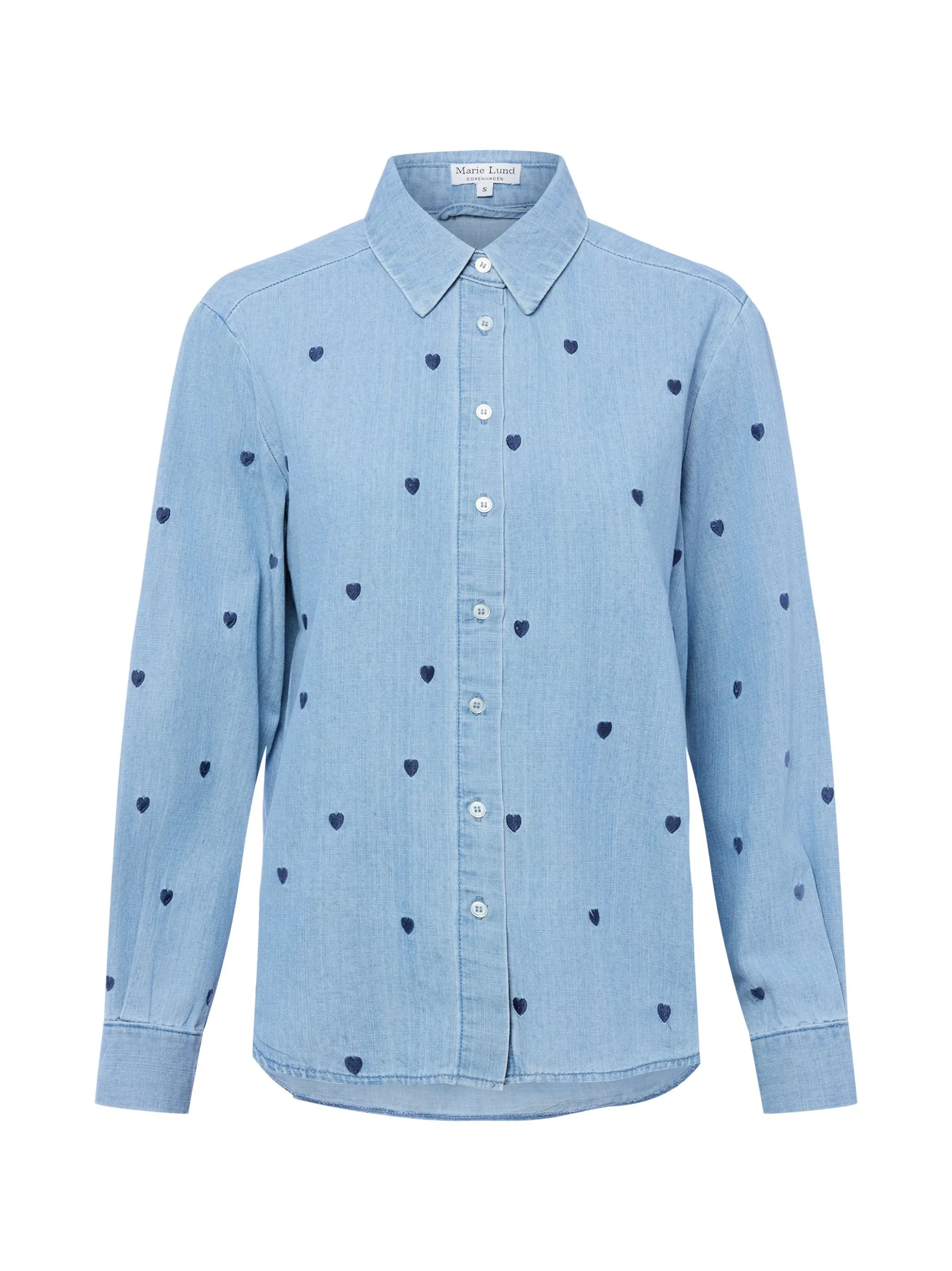 Marie Lund Collection Damen Jeansbluse in hellblau