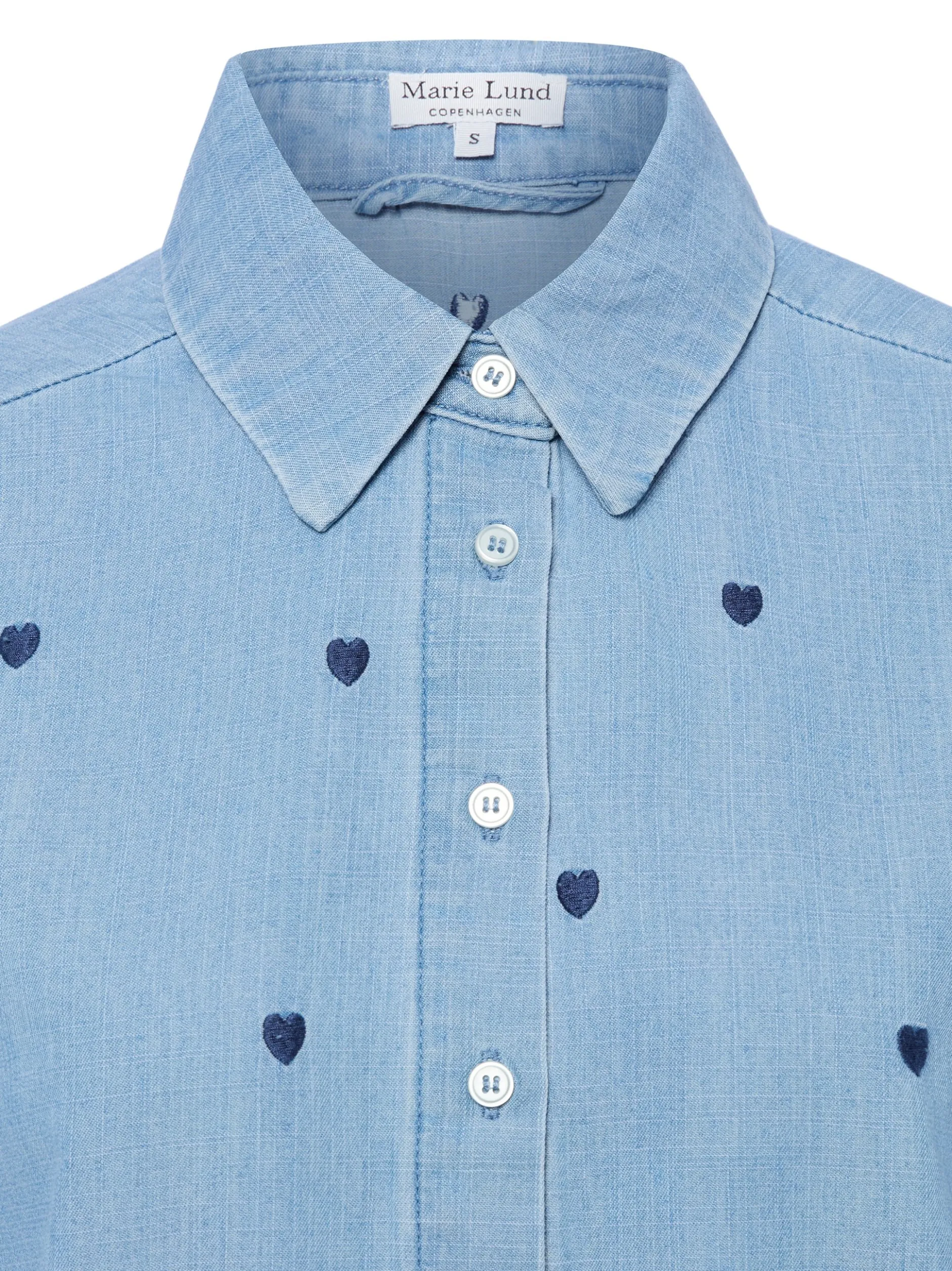 Marie Lund Collection Damen Jeansbluse in hellblau