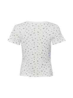 Marie Lund Collection Damen T-Shirt in ecru schwarz
