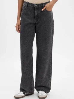 Marie Lund Collection Damen Wide Fit Jeans in anthrazit