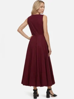 Marie Lund Damen Abendkleid in bordeaux - Länge: lang