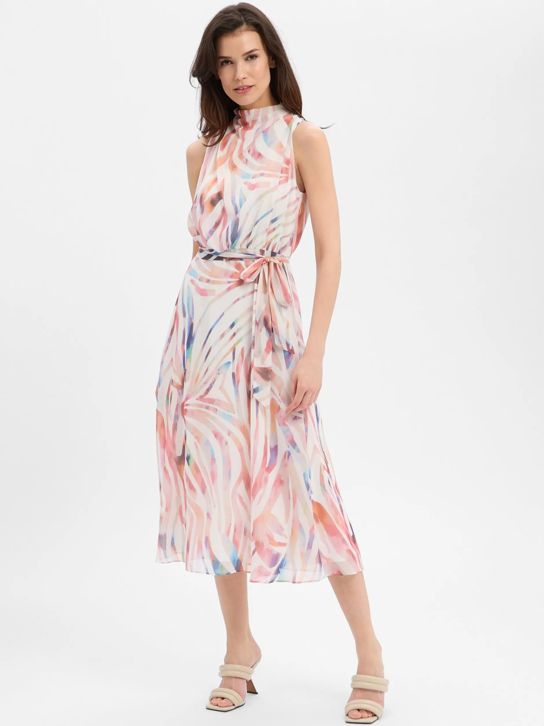 Marie Lund Damen Abendkleid in mehrfarbig weiß