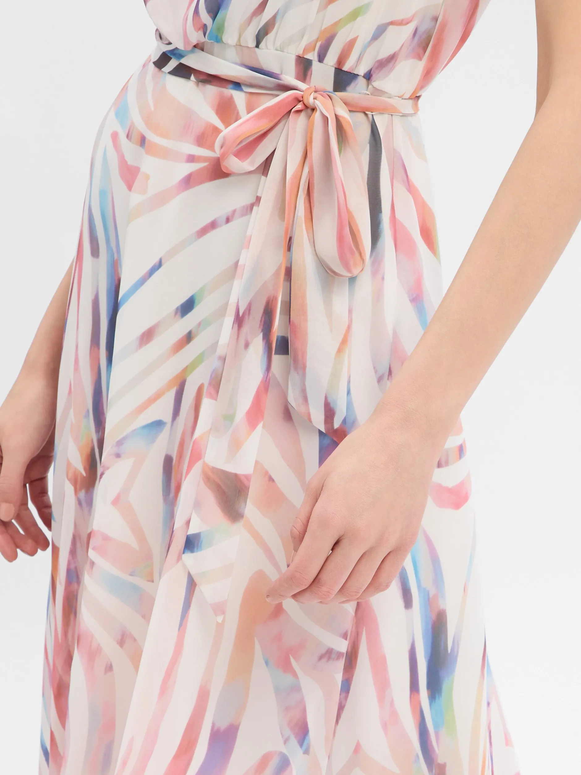 Marie Lund Damen Abendkleid in mehrfarbig weiß