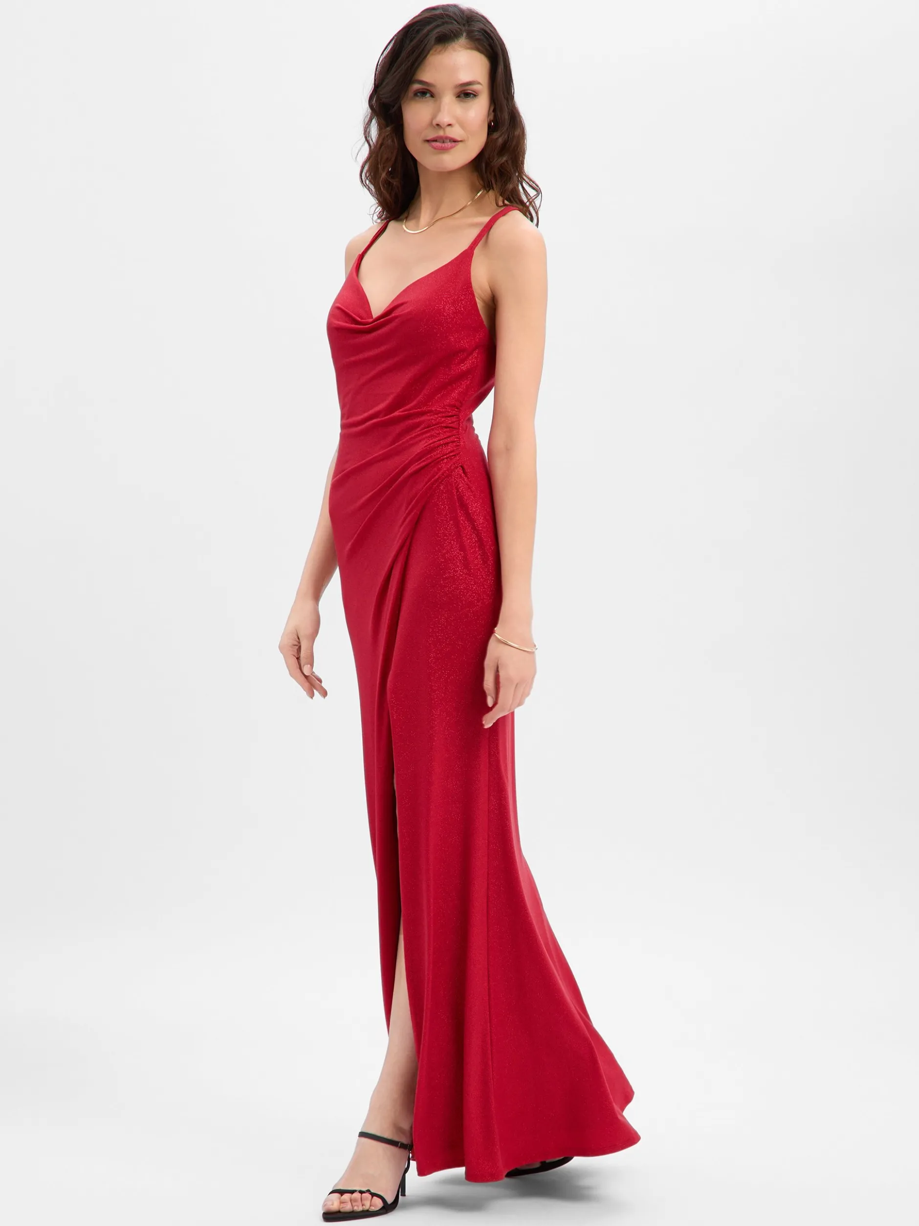 Marie Lund Damen Abendkleid in rot - Ärmel: ohne Arm