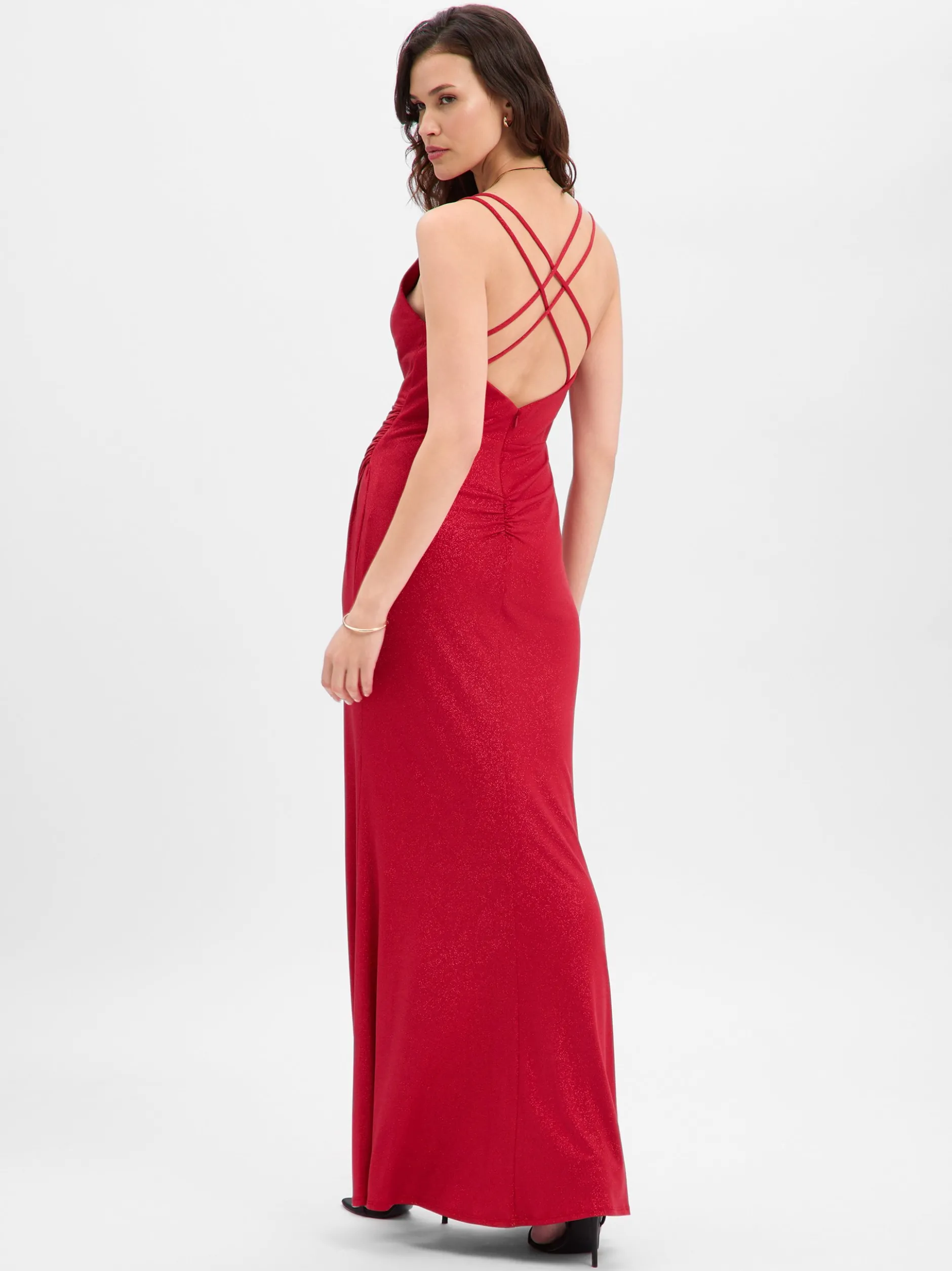 Marie Lund Damen Abendkleid in rot - Ärmel: ohne Arm