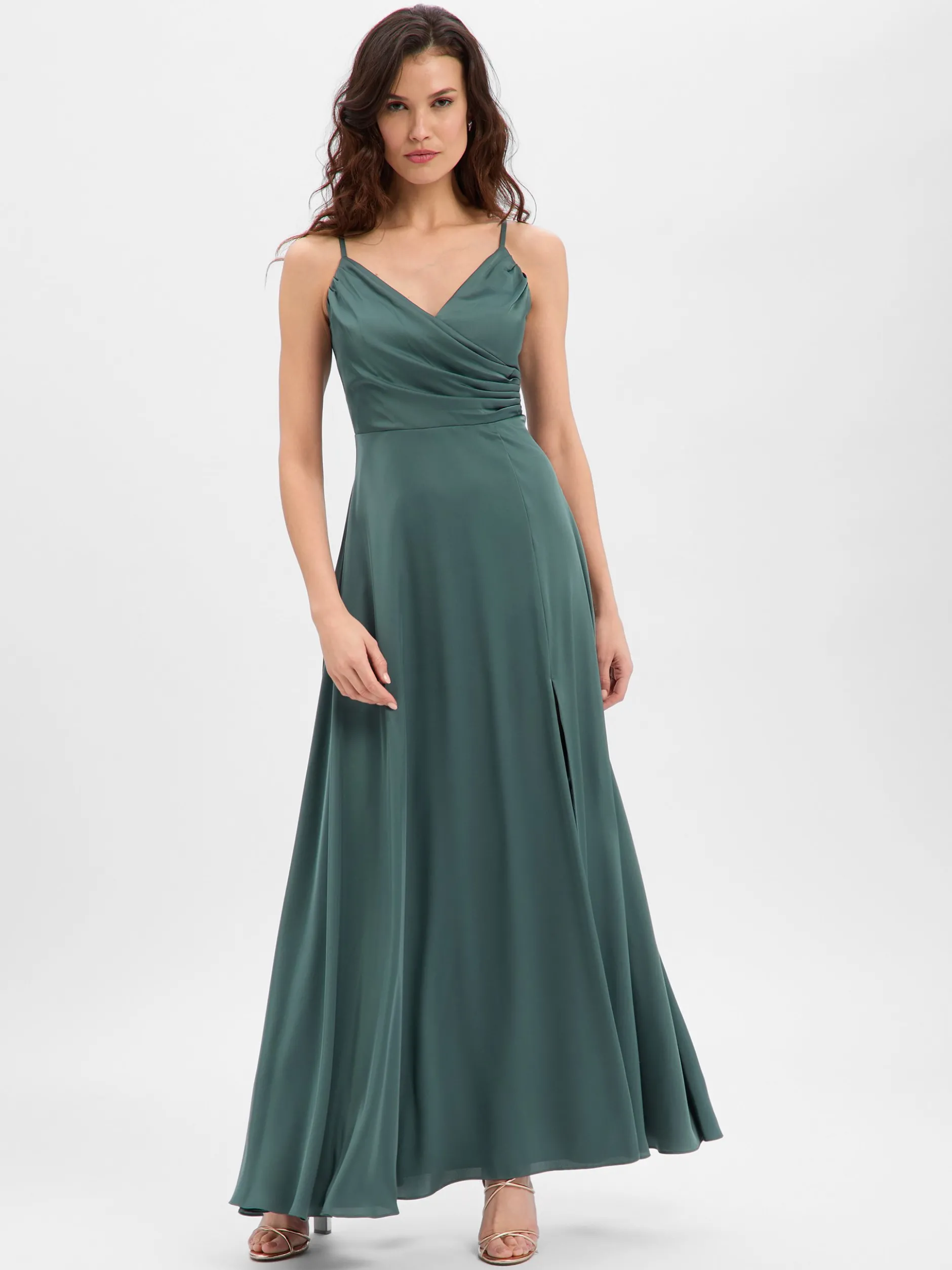 Marie Lund Damen Abendkleid in schilf - Ärmel: ohne Arm