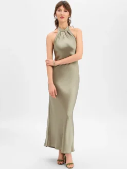 Marie Lund Damen Abendkleid in schilf - Ärmel: ohne Arm