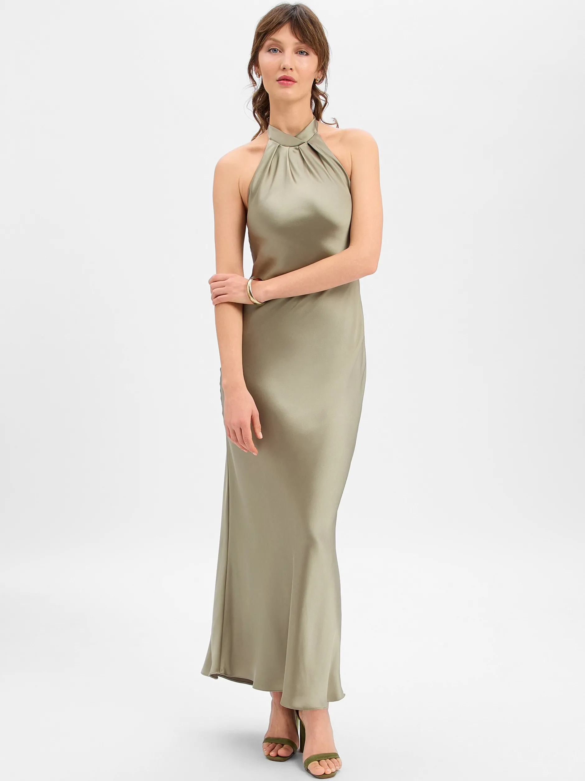 Marie Lund Damen Abendkleid in schilf - Ärmel: ohne Arm