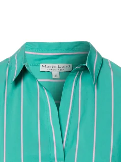 Marie Lund Damen Bluse in grün rosa - Ärmel: langarm