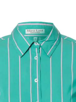 Marie Lund Damen Bluse in grün rosa - Ärmel: langarm