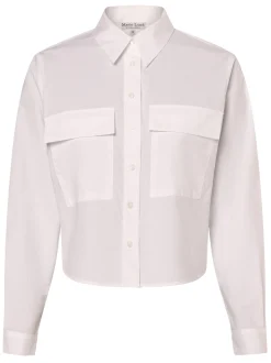 Marie Lund Damen Bluse in weiß - Ärmel: langarm