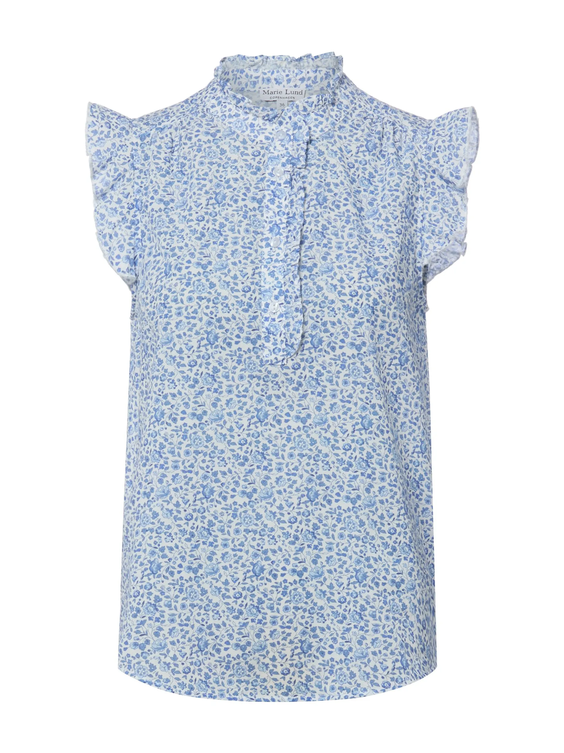 Marie Lund Damen Blusenshirt in weiß blau