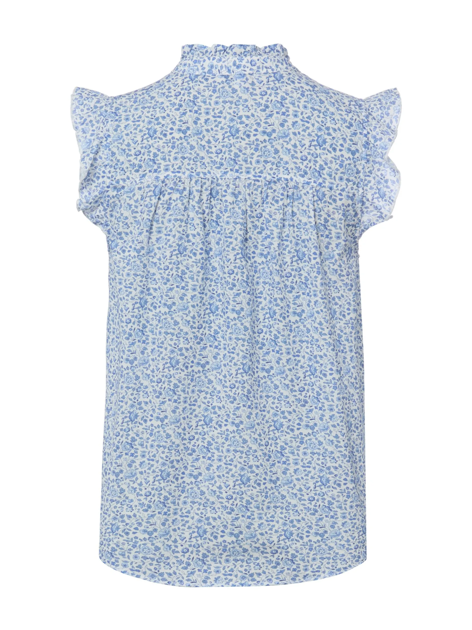 Marie Lund Damen Blusenshirt in weiß blau