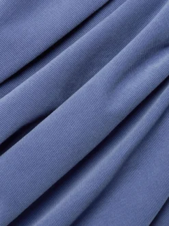 Marie Lund Damen Cordbluse in blau - Ausschnitt: Kent