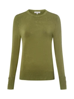 Marie Lund Damen Feinstrickpullover in erbse