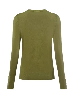 Marie Lund Damen Feinstrickpullover in erbse