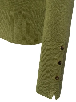Marie Lund Damen Feinstrickpullover in erbse