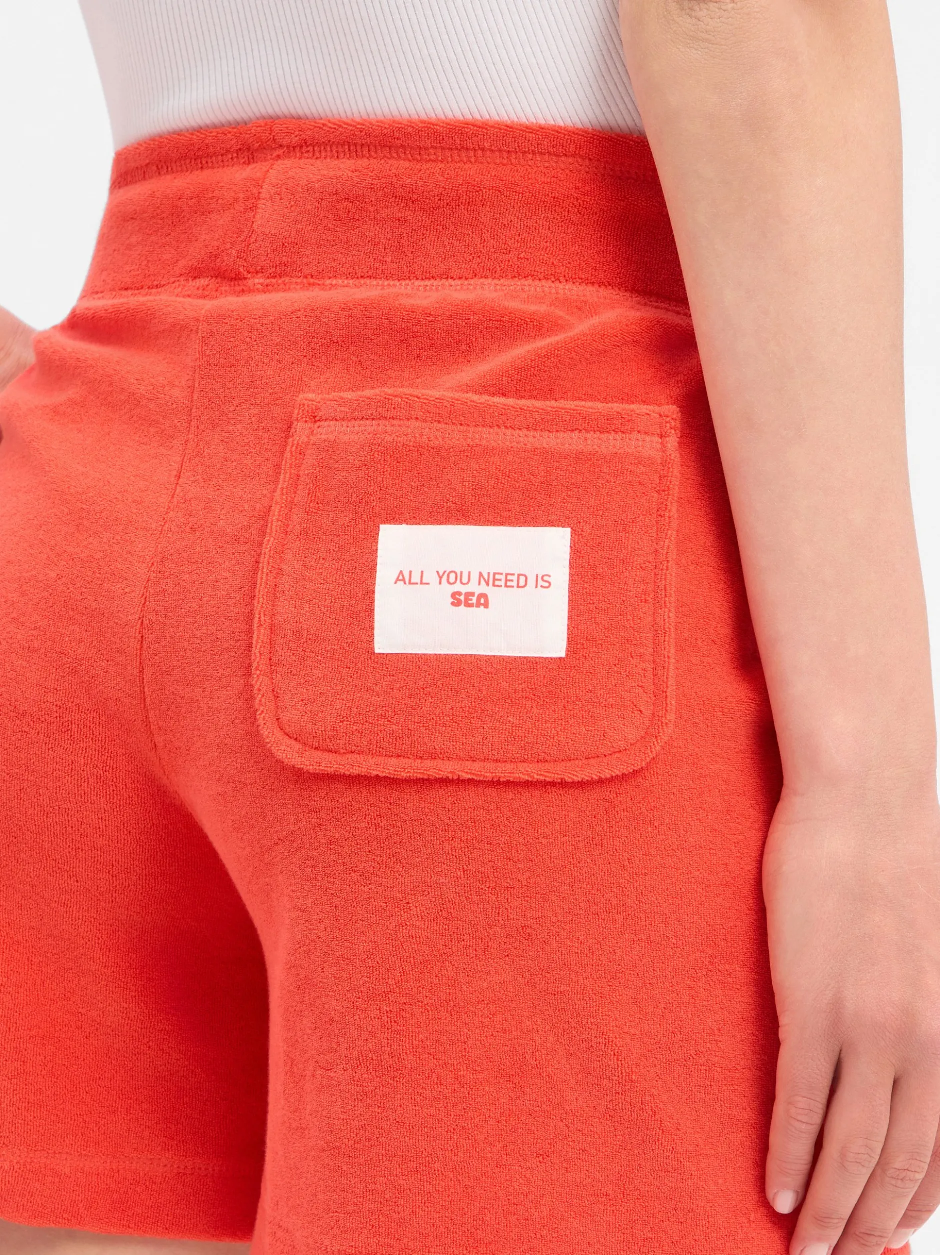 Marie Lund Damen Frottee-Shorts in rot