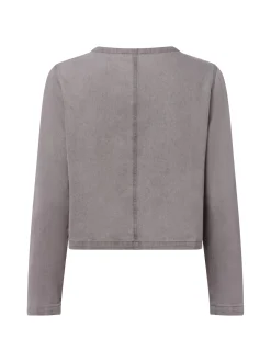 Marie Lund Damen Jeansjacke in grau - Ärmel: langarm