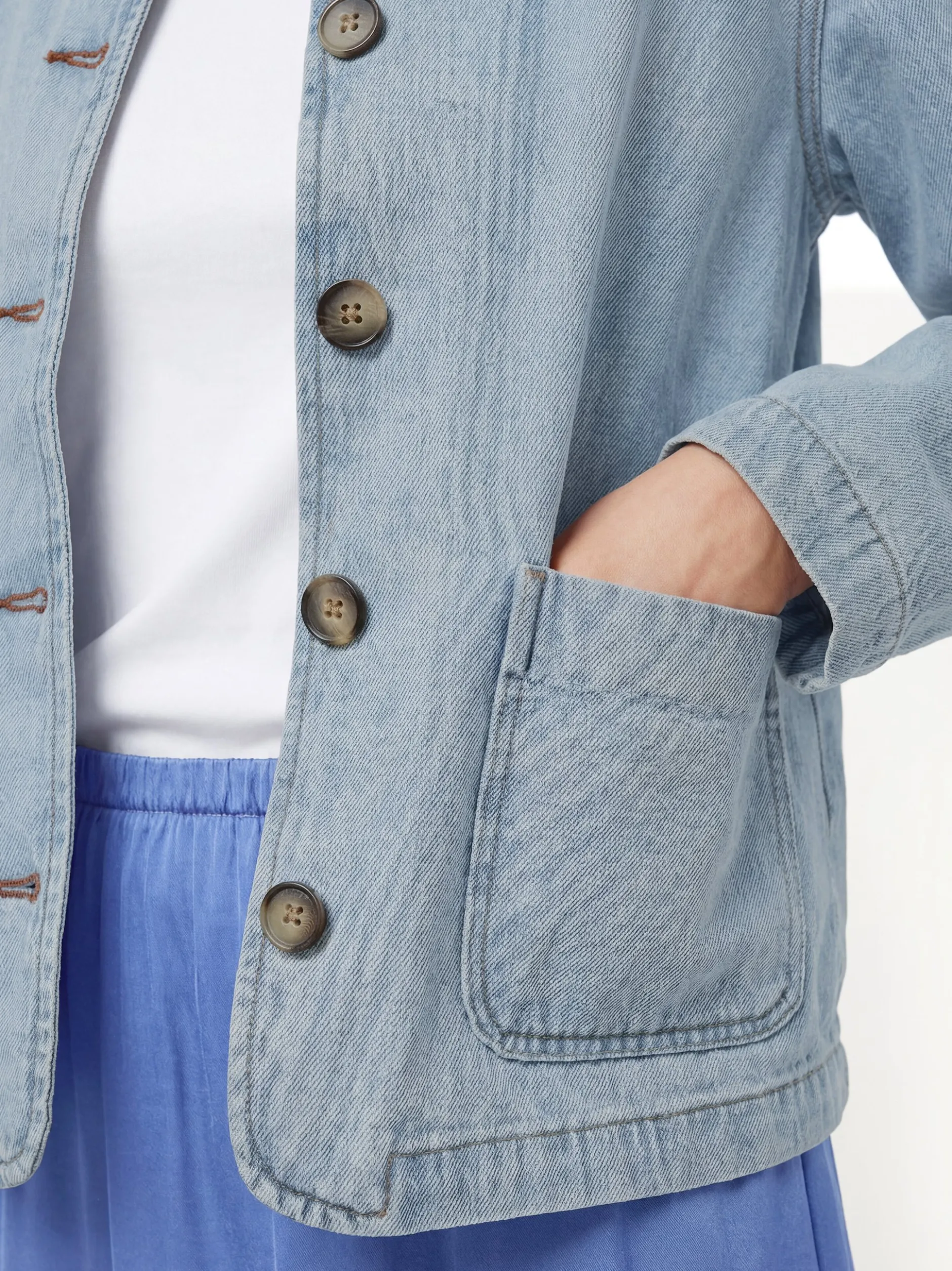 Marie Lund Damen Jeansjacke in light stone