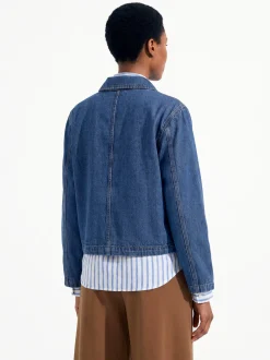 Marie Lund Damen Jeansjacke in medium stone