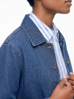 Marie Lund Damen Jeansjacke in medium stone