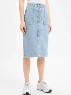 Marie Lund Damen Jeansrock in light stone