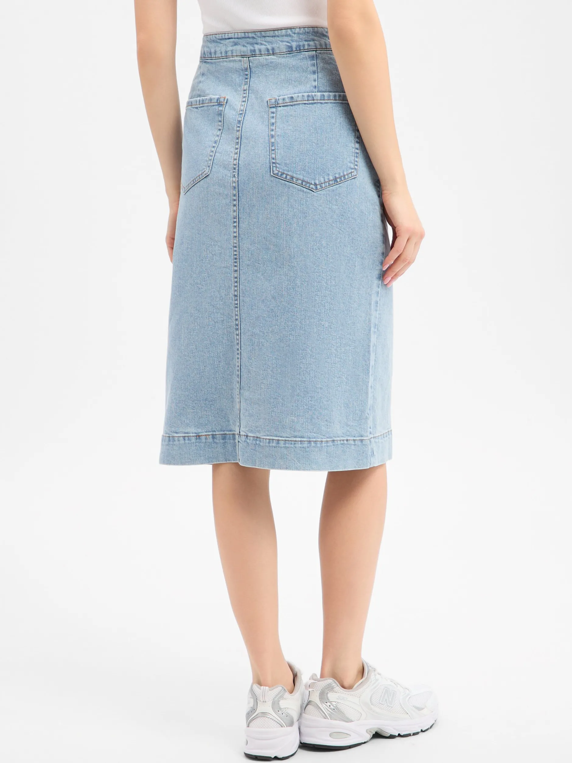 Marie Lund Damen Jeansrock in light stone
