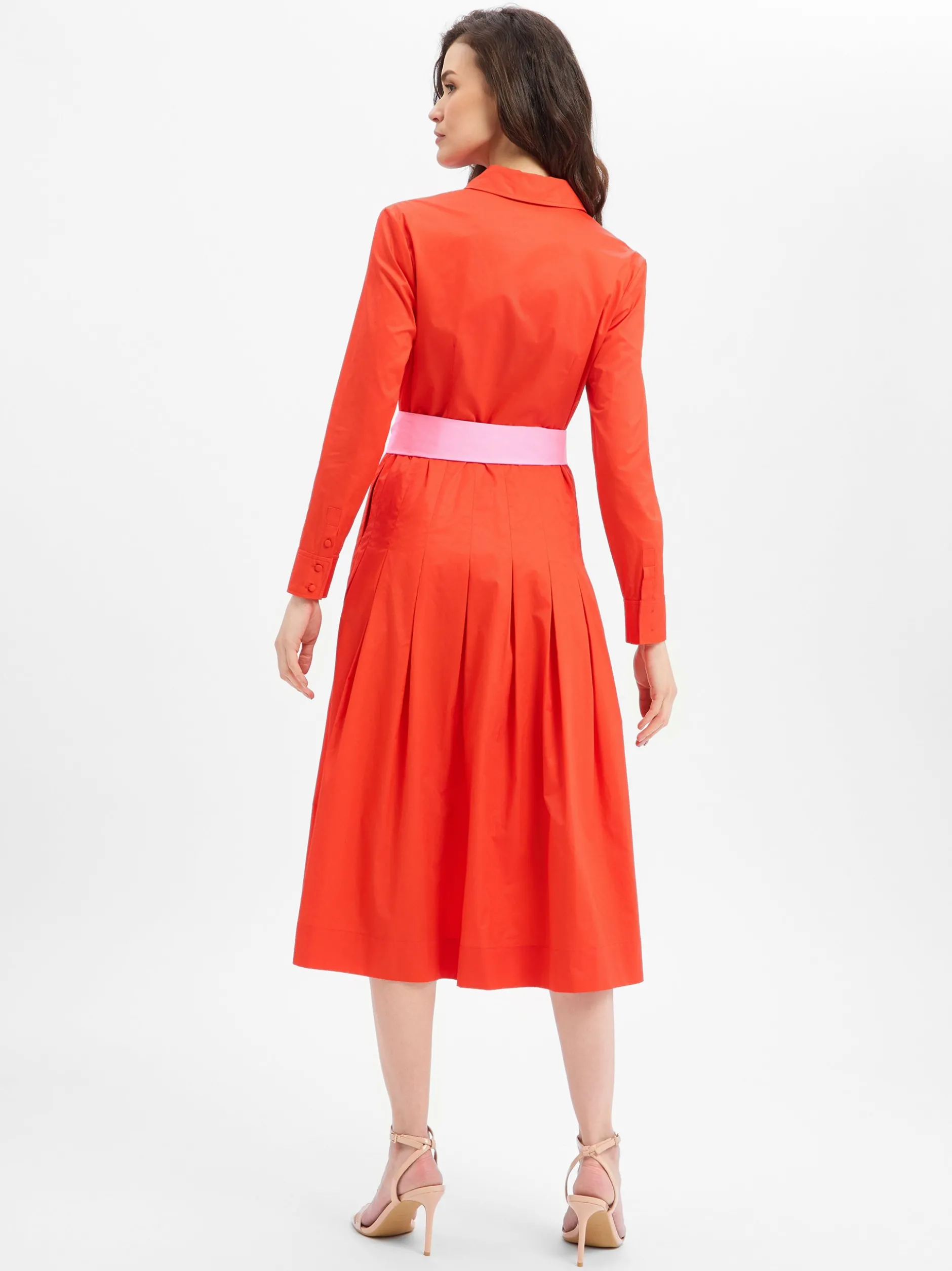 Marie Lund Damen Kleid in rot - Ärmel: langarm