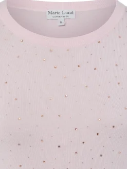 Marie Lund Damen Kurzarm-Pullover in rosa
