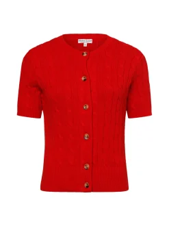 Marie Lund Damen Kurzarm-Strickjacke in rot