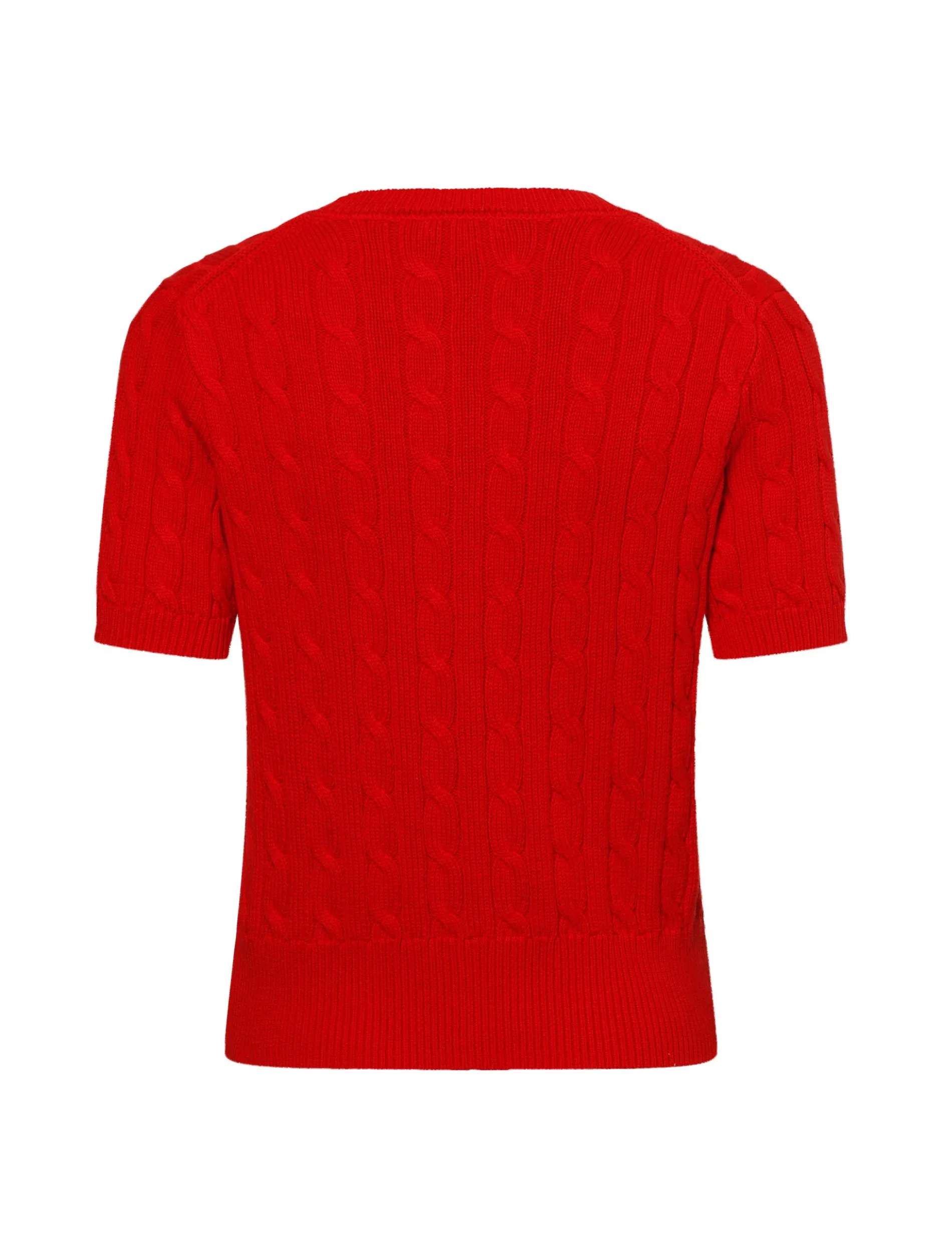Marie Lund Damen Kurzarm-Strickjacke in rot