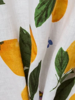 Marie Lund Damen Leinenbluse - Ida in weiß mehrfarbig