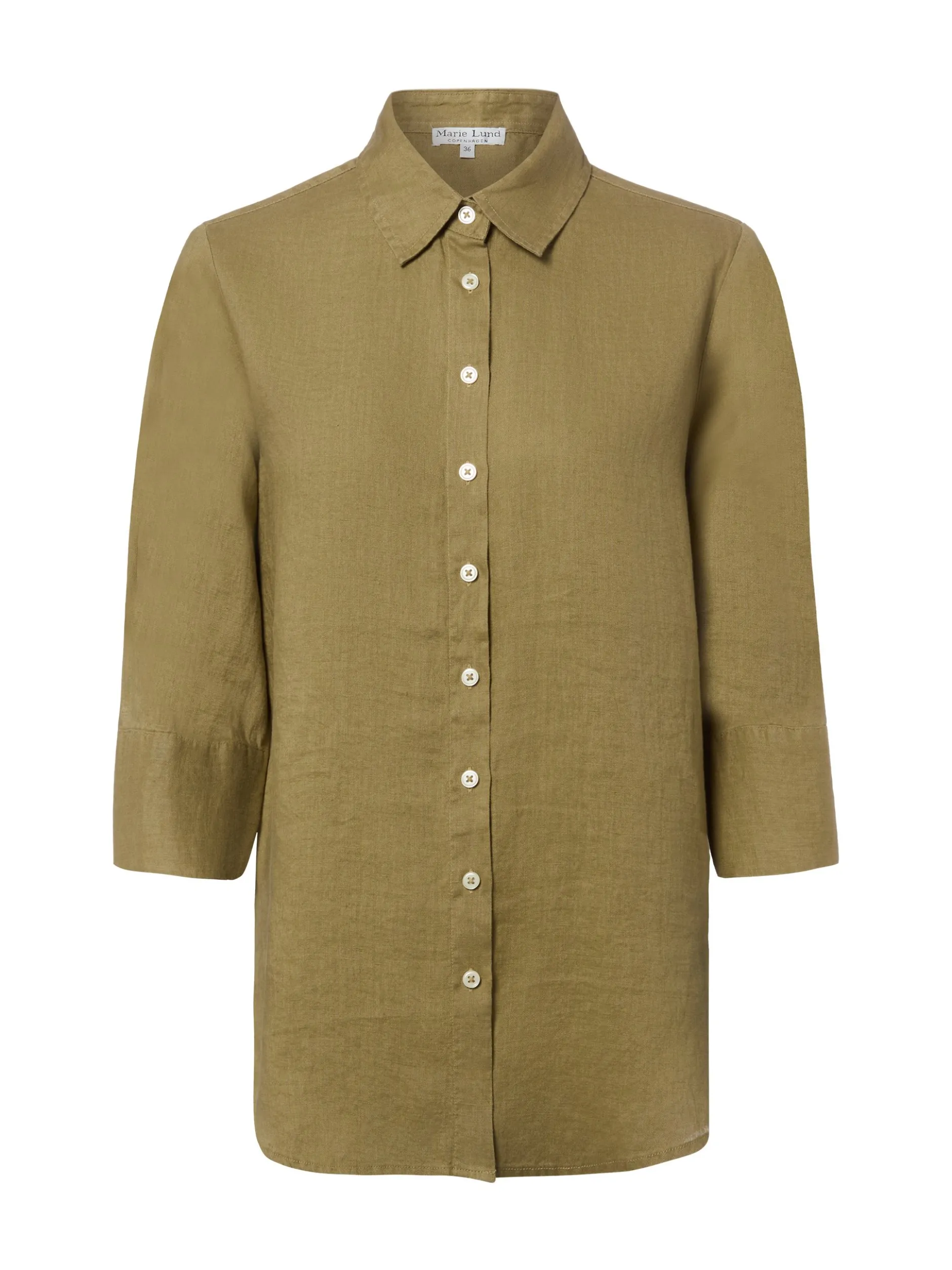 Marie Lund Damen Leinenbluse - Rihab in oliv