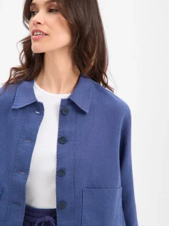 Marie Lund Damen Leinenjacke in blau