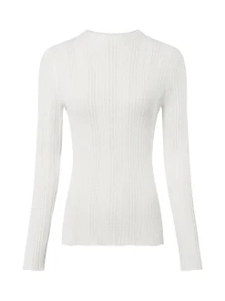 Marie Lund Damen Lochstrick-Pullover in ecru
