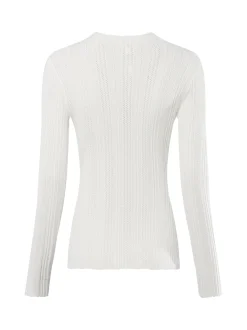 Marie Lund Damen Lochstrick-Pullover in ecru