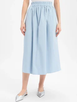 Marie Lund Damen Midirock in hellblau - Länge: midi