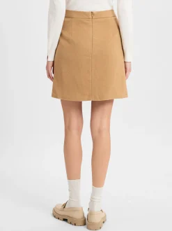 Marie Lund Damen Minirock in camel - Länge: kurz