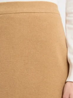 Marie Lund Damen Minirock in camel - Länge: kurz