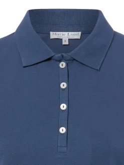 Marie Lund Damen Poloshirt in indigo - Ärmel: kurzarm