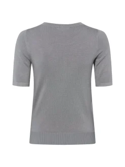 Marie Lund Damen Pullover in hellgrau - Ärmel: kurzarm