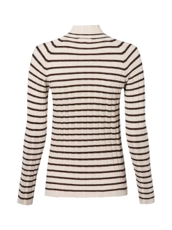 Marie Lund Damen Pullover in kitt braun - Ärmel: langarm