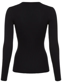 Marie Lund Damen Pullover in marine - Ärmel: langarm