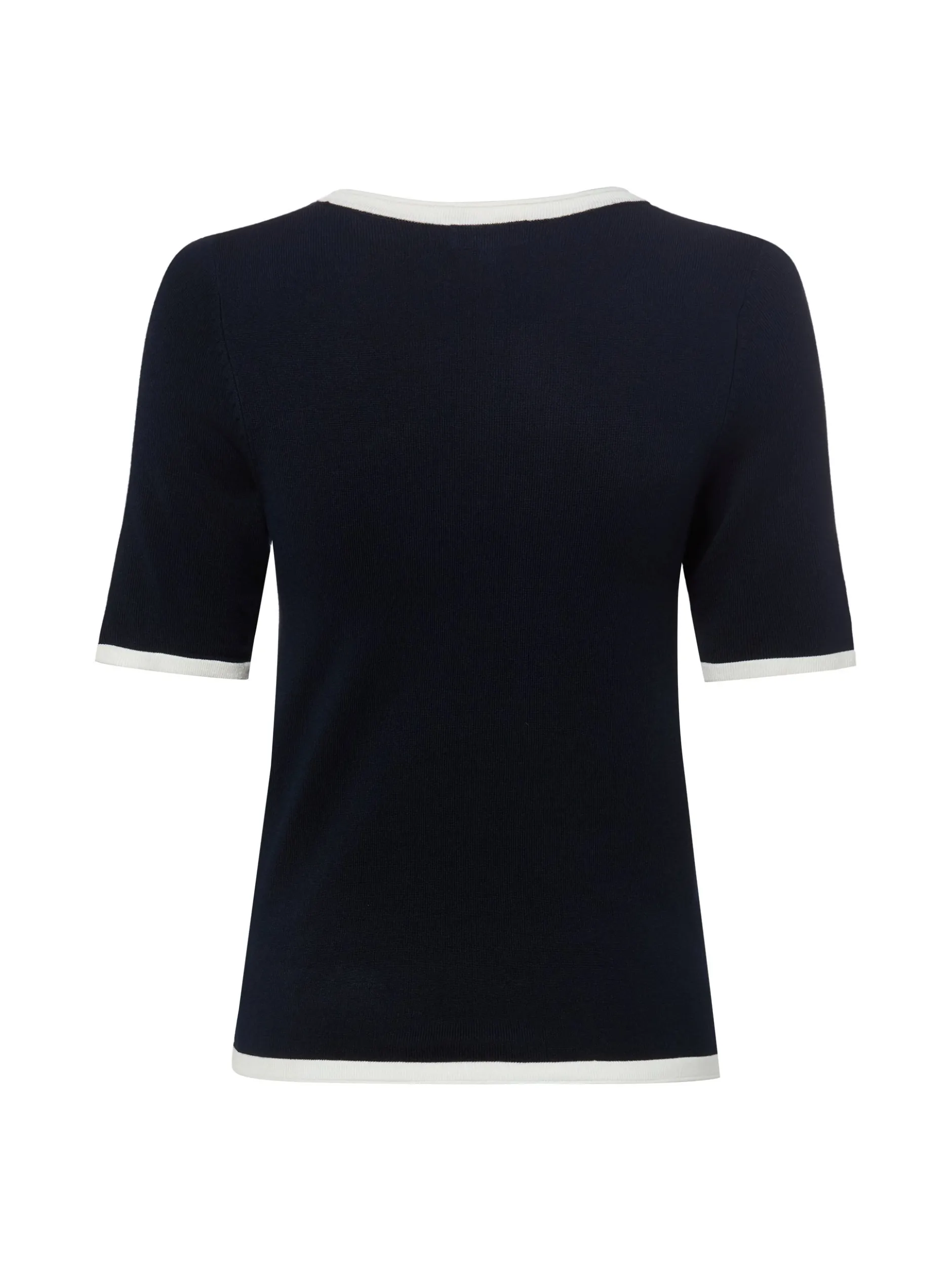 Marie Lund Damen Pullover in marine - Ärmel: kurzarm