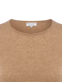 Marie Lund Damen Pure Cashmere Pullover in camel