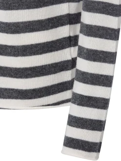 Marie Lund Damen Pure Cashmere Pullover in ecru anthrazit