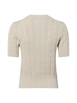 Marie Lund Damen Strickjacke in beige - Ärmel: kurzarm
