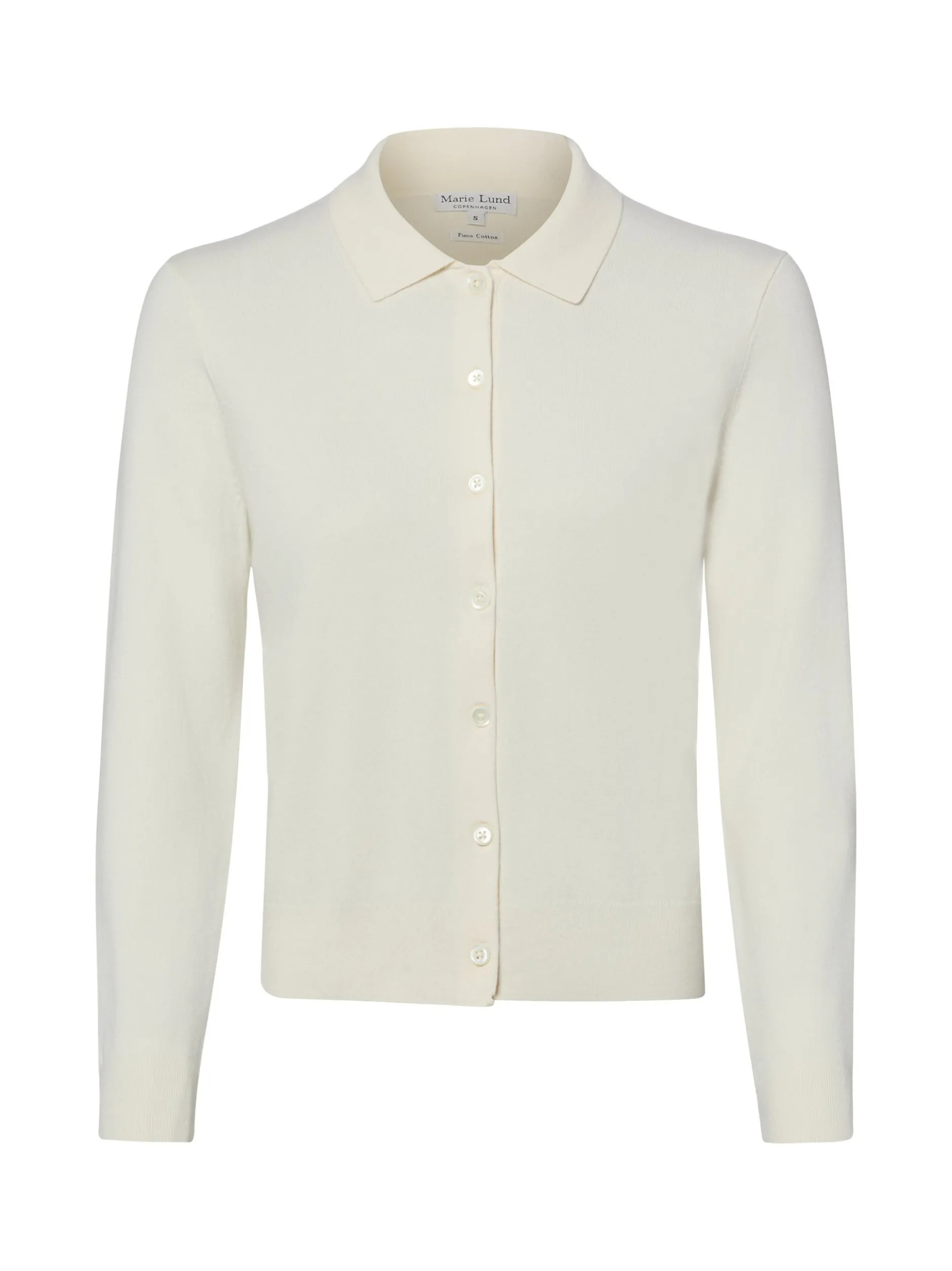 Marie Lund Damen Strickjacke in ecru - Ärmel: langarm